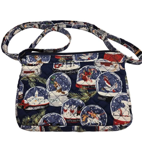 Vera Bradley Little Hipster Scottie Dogs 2016 Holiday Snowglobes Retired Pattern - Picture 1 of 8